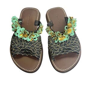 DRIES VAN NOTEN Embellished Leather Sandals NWB Size 37 1/2